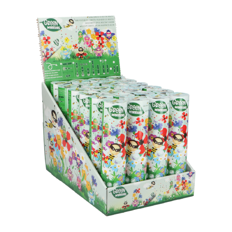 Green Warriors® Display seed Confetti in Popper