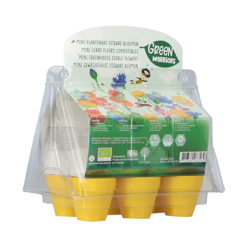 Green Warriors® Mini Greenhouse Edible Flowers BIO