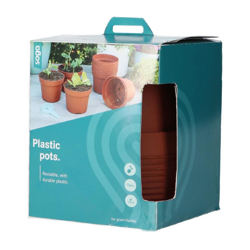 SOGO Plastic Plant Pot 13cm 12pcs.