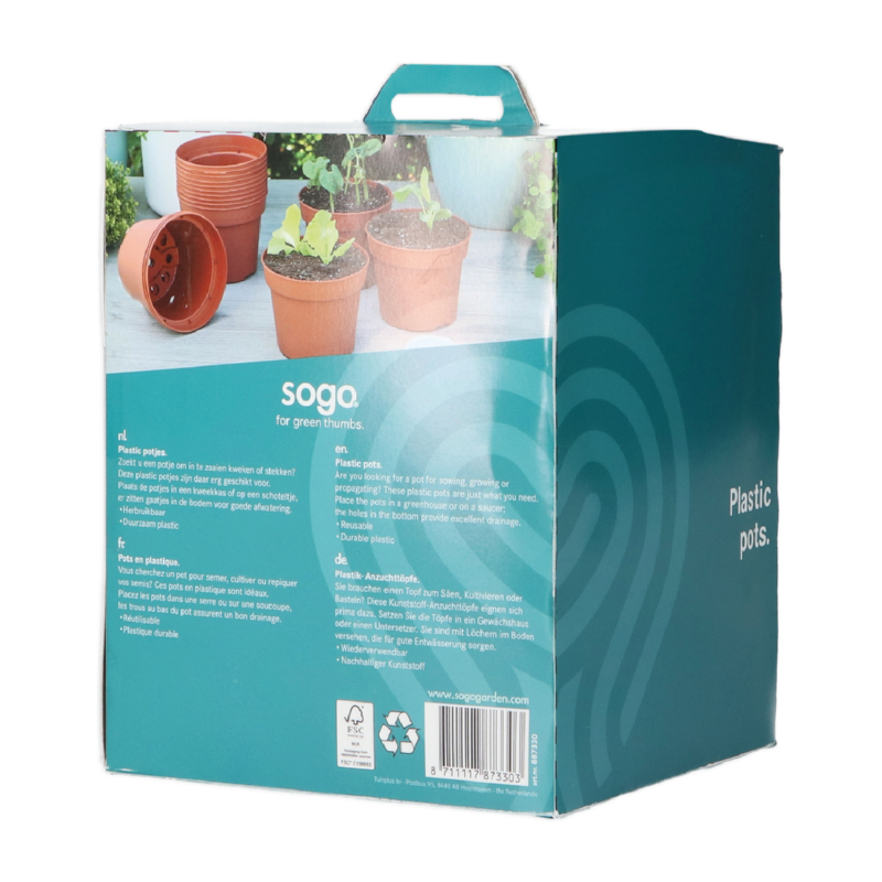 SOGO Plastic Plant Pot 13cm 12pcs.