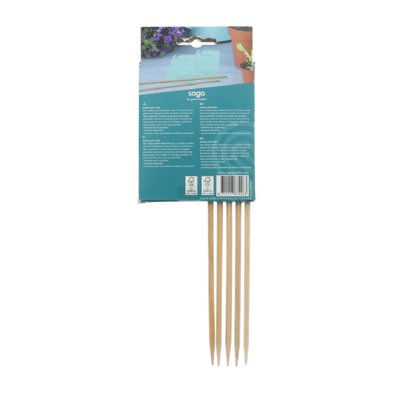 SOGO Bamboe Sticks 5 + 10x Bio Plantlabel