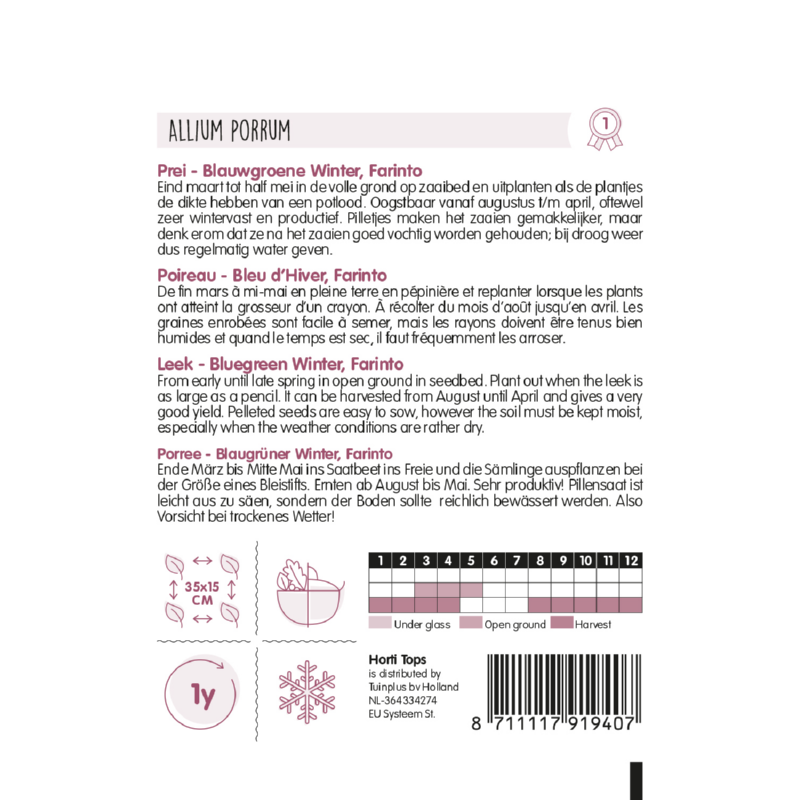 Pilstar Leek Bluegreen Winter - Farinto