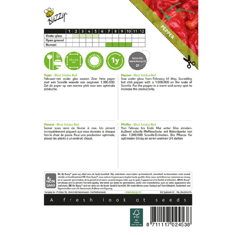 Buzzy® Pepper Bhut Jolokia red