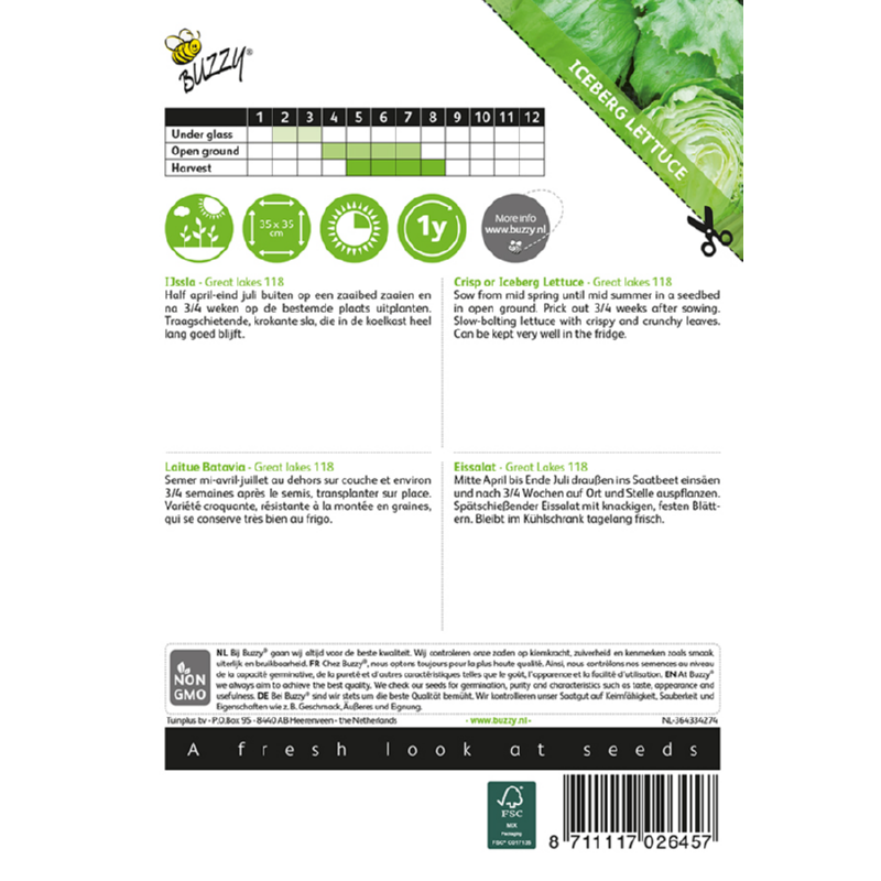 Buzzy® Ice Lettuce Great lakes 118