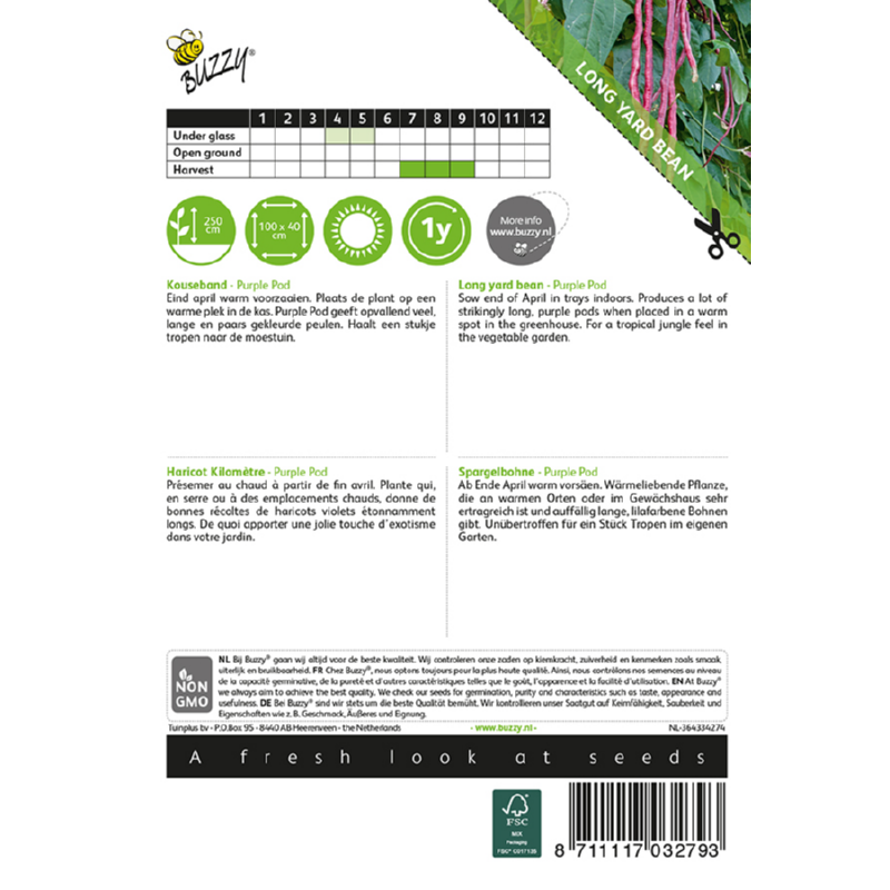 Buzzy® Long Yard Beans Purple Pod
