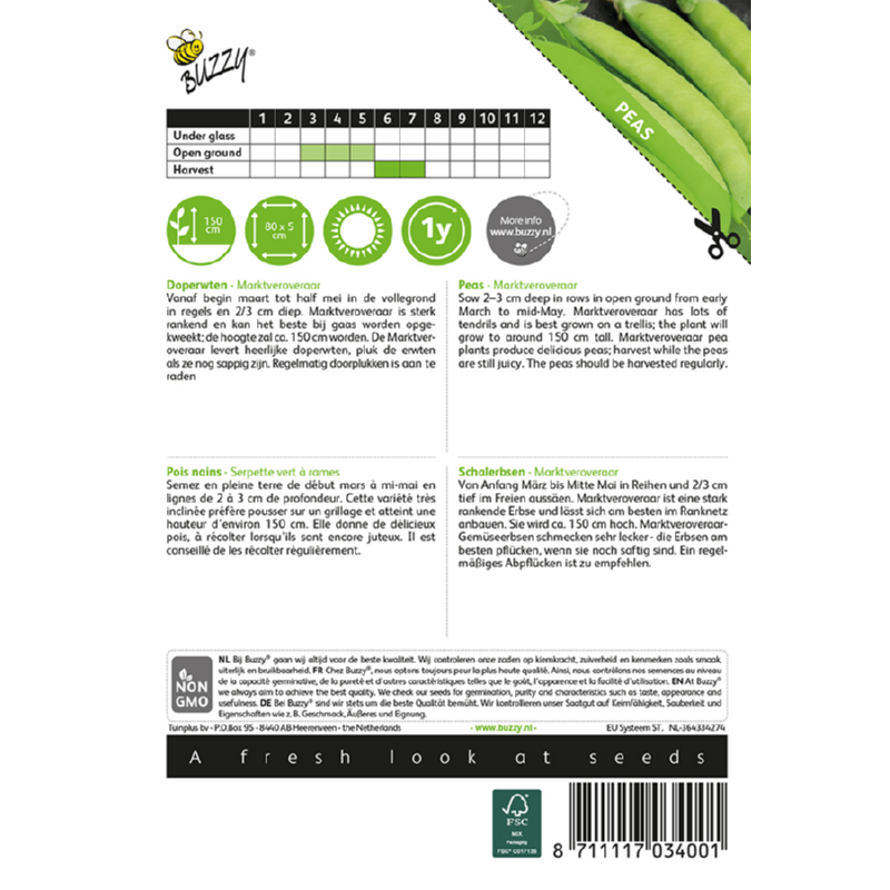 Buzzy® Peas Marktveroveraar