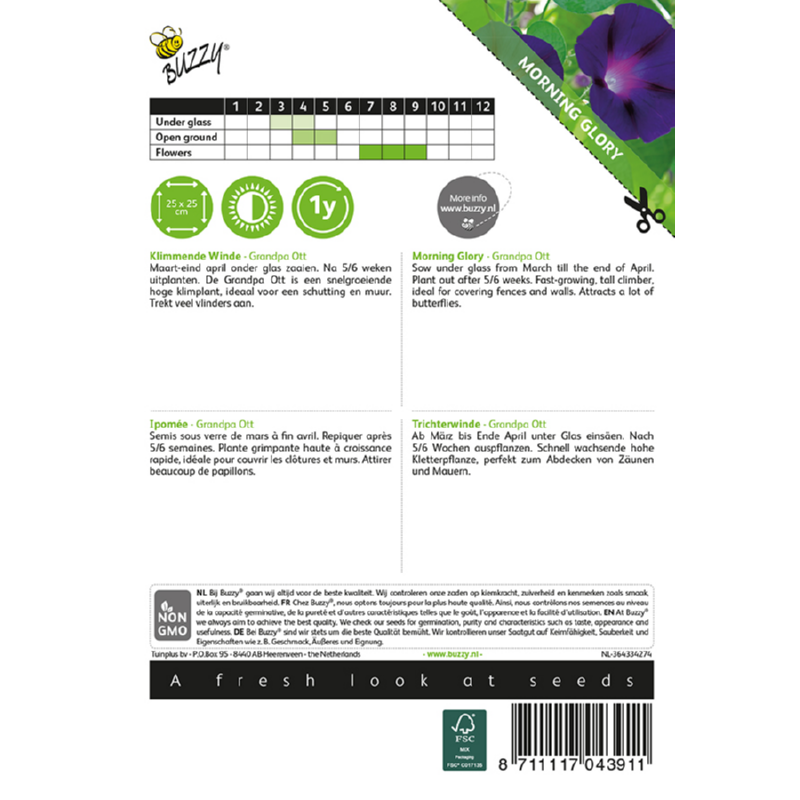 Buzzy® Ipomoea, Klimmende winde Grandpa Ott
