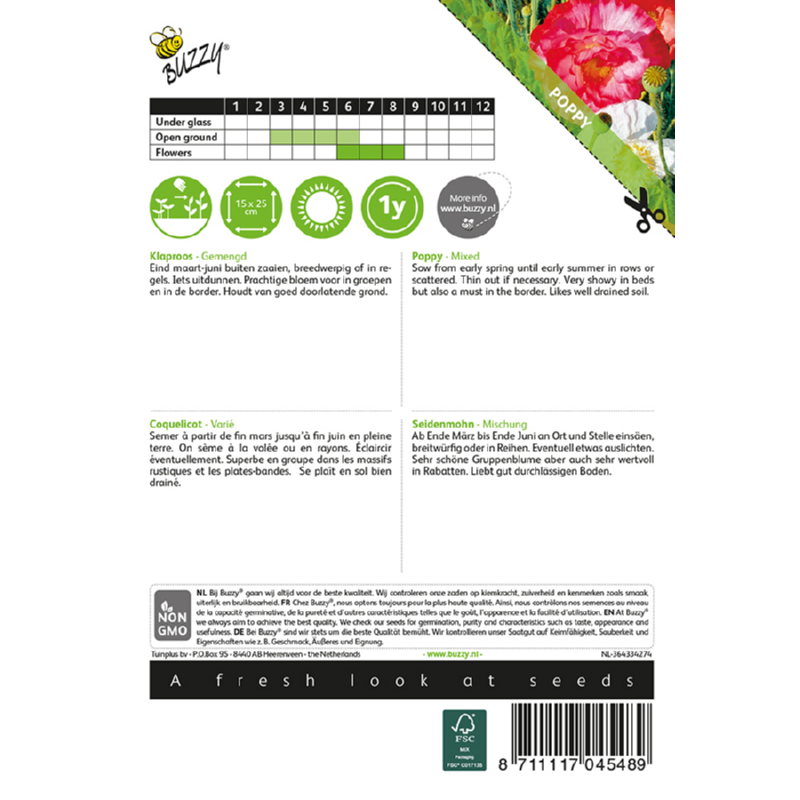 Buzzy® Poppy mixed