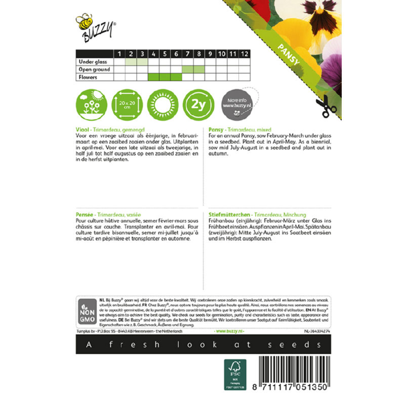 Buzzy® Viola, Viool Trimardeau gemengd