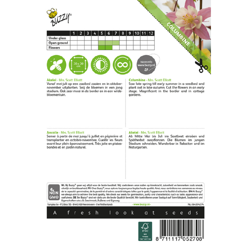 Buzzy® Aquilegia, Akelei Mrs. Scott Elliott