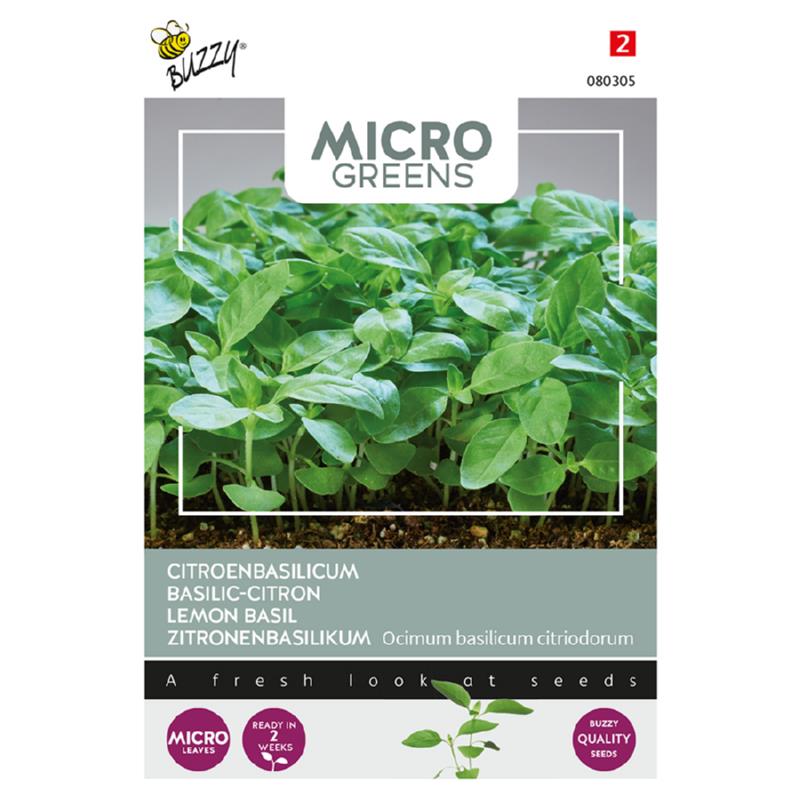 Buzzy® Microgreens, Lemon Basil