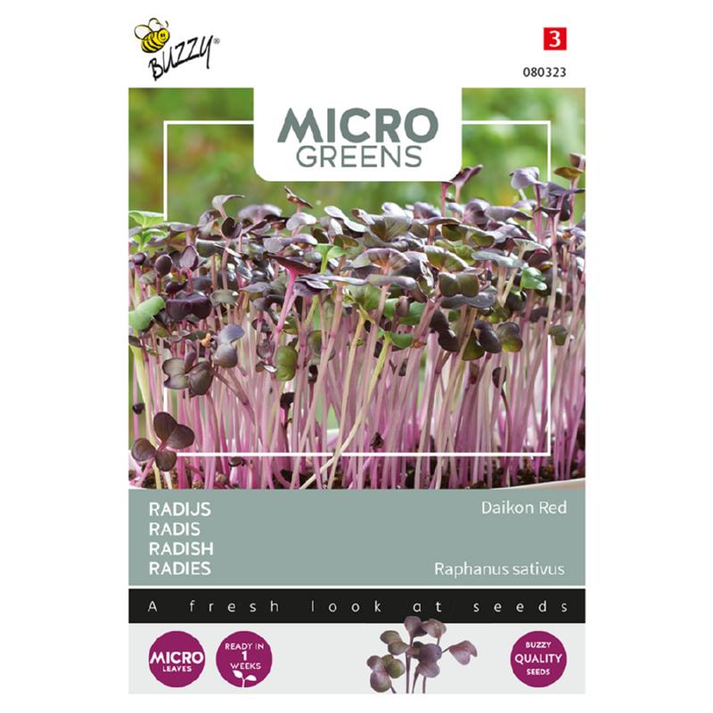 Buzzy® Microgreens, Radish Daikon Red