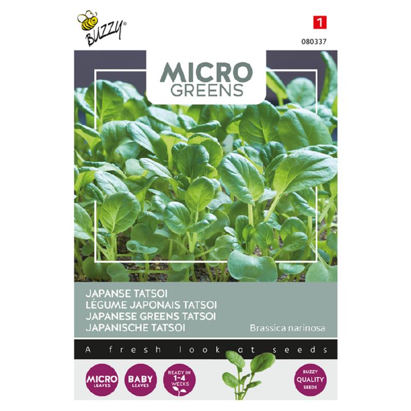 Buzzy® Microgreens, Japanese Greens Tatsoi