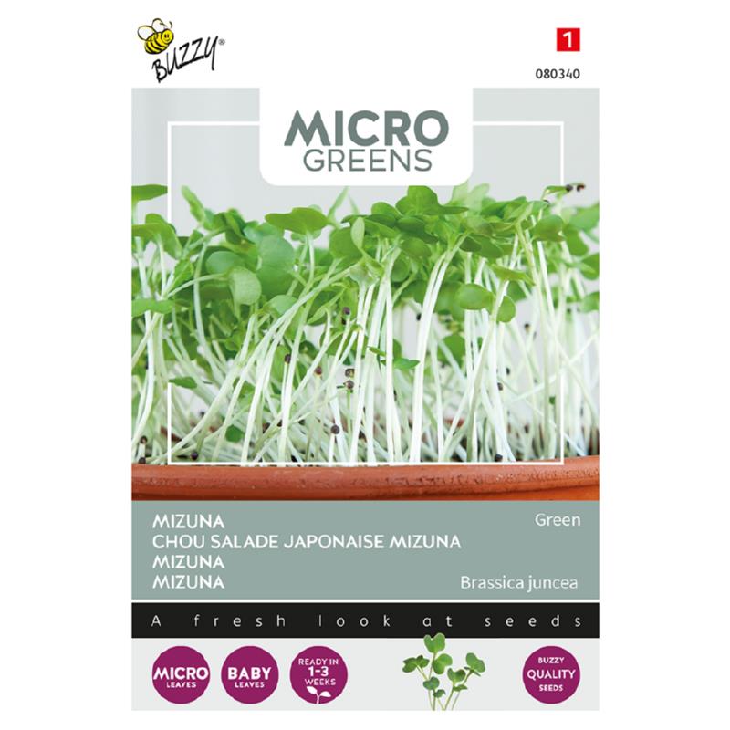Buzzy® Microgreens, Mizuna Green