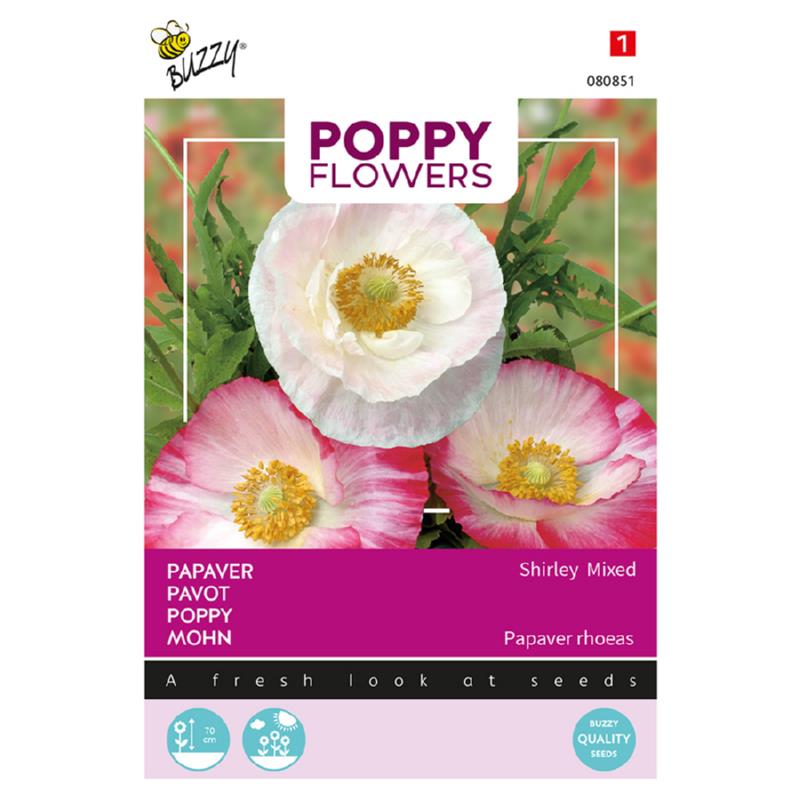 Buzzy® Poppy Flowers Shirley Mixed