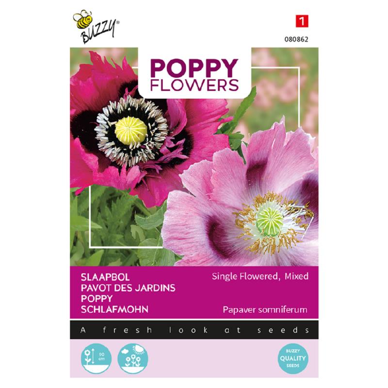 Buzzy® Poppy Flowers, Papaver slaapbol