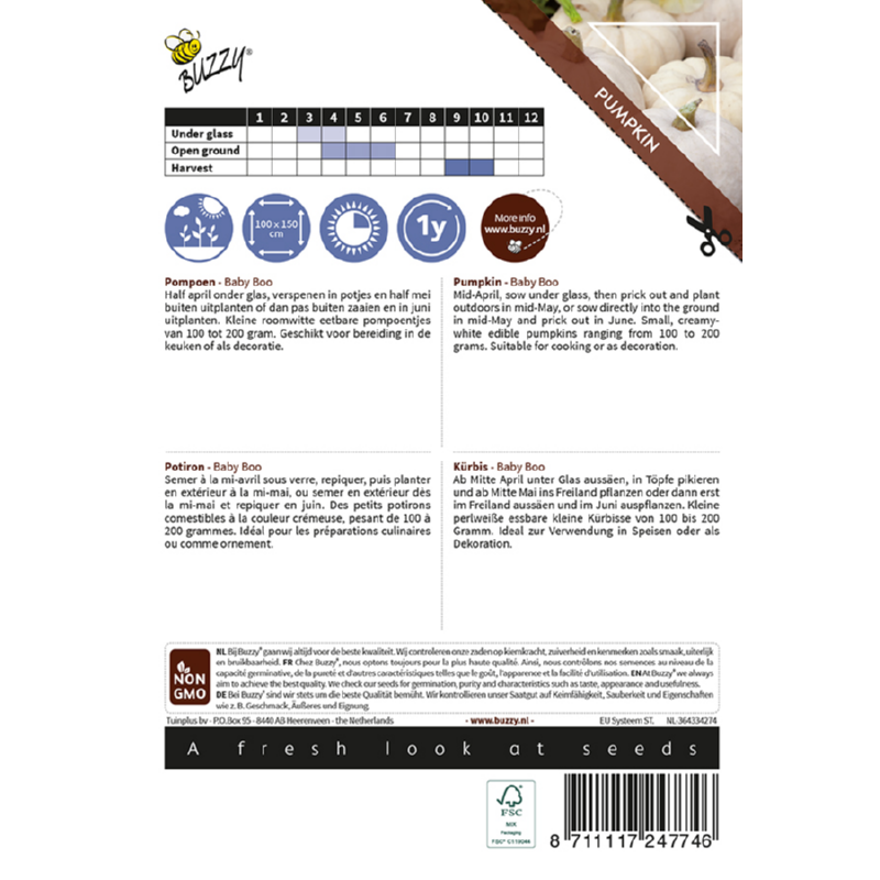 Buzzy® Ornamental, Pumpkin Baby Boo