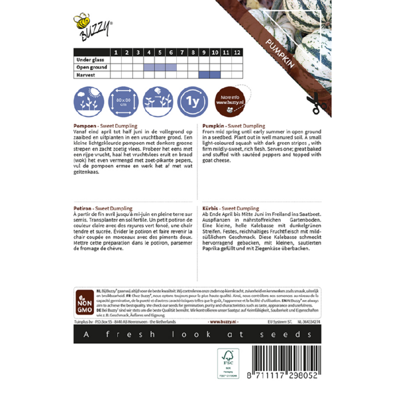 Buzzy® Ornamental Pompoen Sweet Dumpling