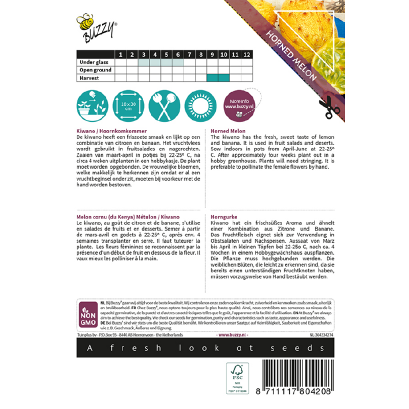 Buzzy® Xotica Kiwano, Hoornkomkommer