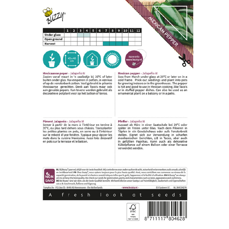 Buzzy® Xotica Mexicaanse peper Jalapeño M
