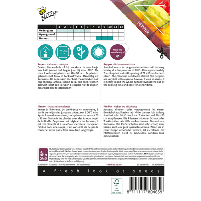 Buzzy® Xotica Pepper Habanero mixture