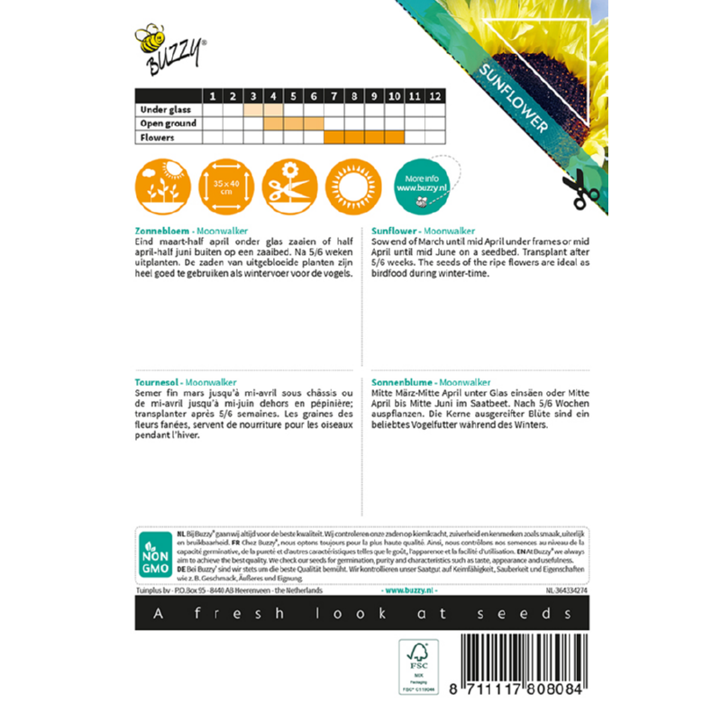Buzzy® Sunny Flowers, Zonnebloem Moonwalker