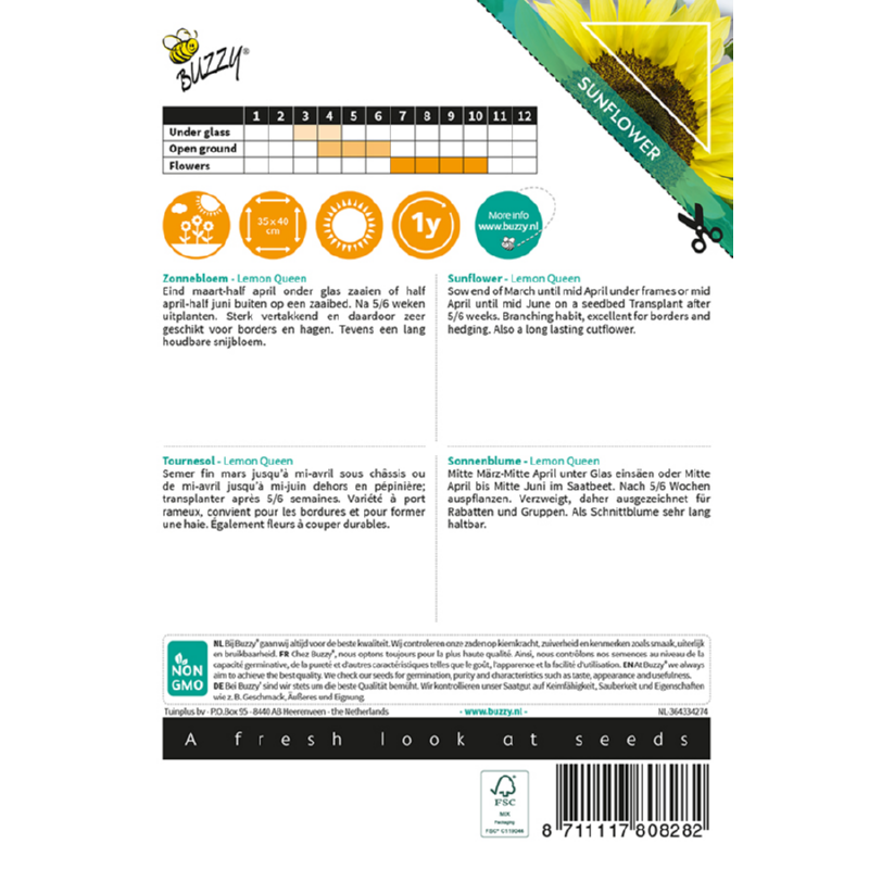 Buzzy® Sunny Flowers, Sunflower Lemon Queen