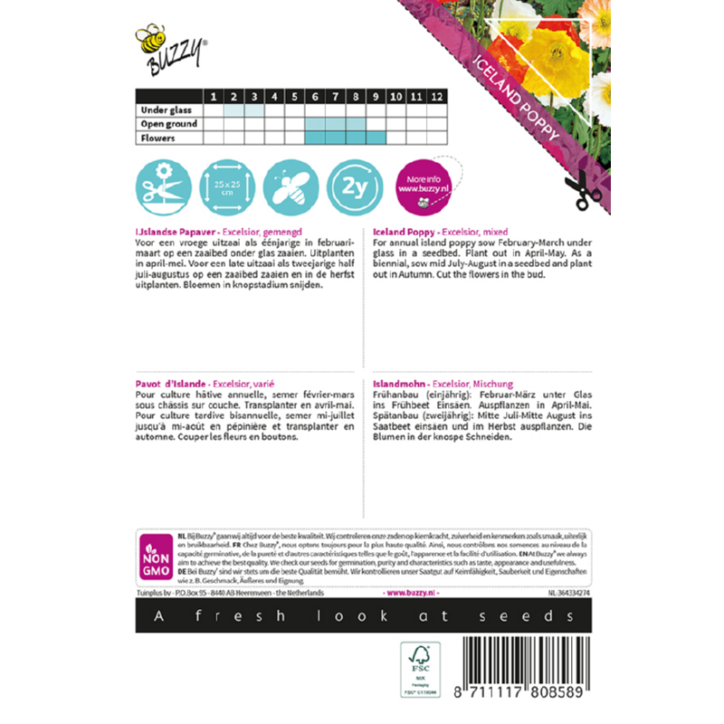 Buzzy® Poppy Flowers Iceland Poppy