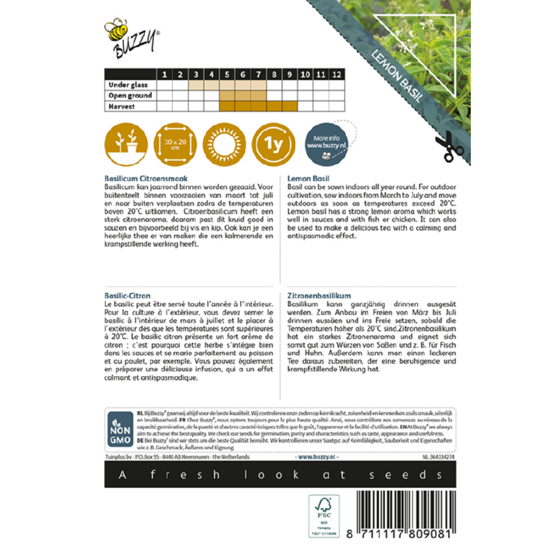 Buzzy® Basilicum Lemon