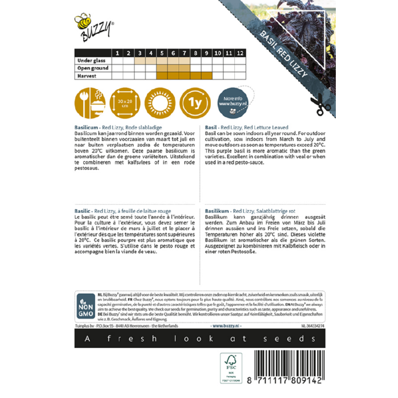 Buzzy® Basilicum Red Lizzy
