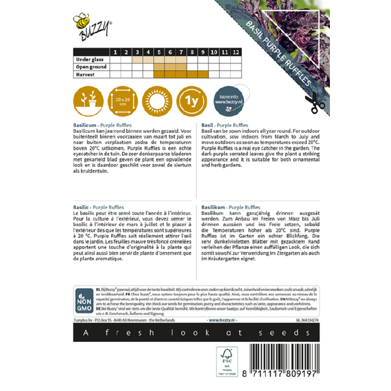 Buzzy® Basil Purple Ruffles