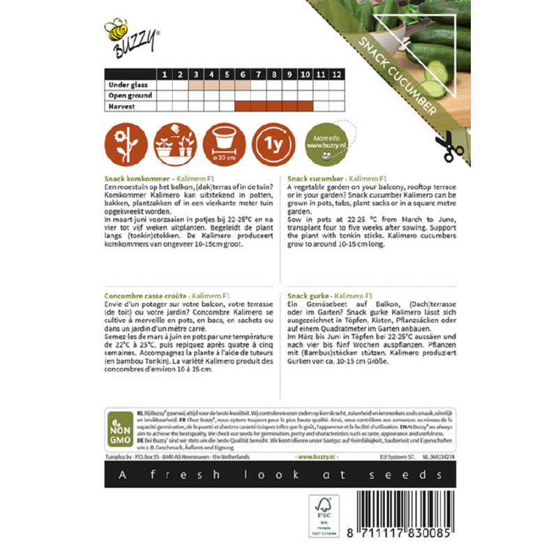 Buzzy® Patio Veggies, Snackkomkommer Kalimero F1