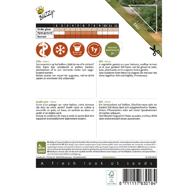 Buzzy® Patio Veggies, Dill Nano