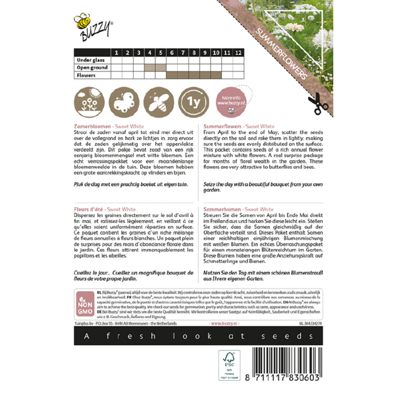 Buzzy® Colourful Bouquets, Sweet White