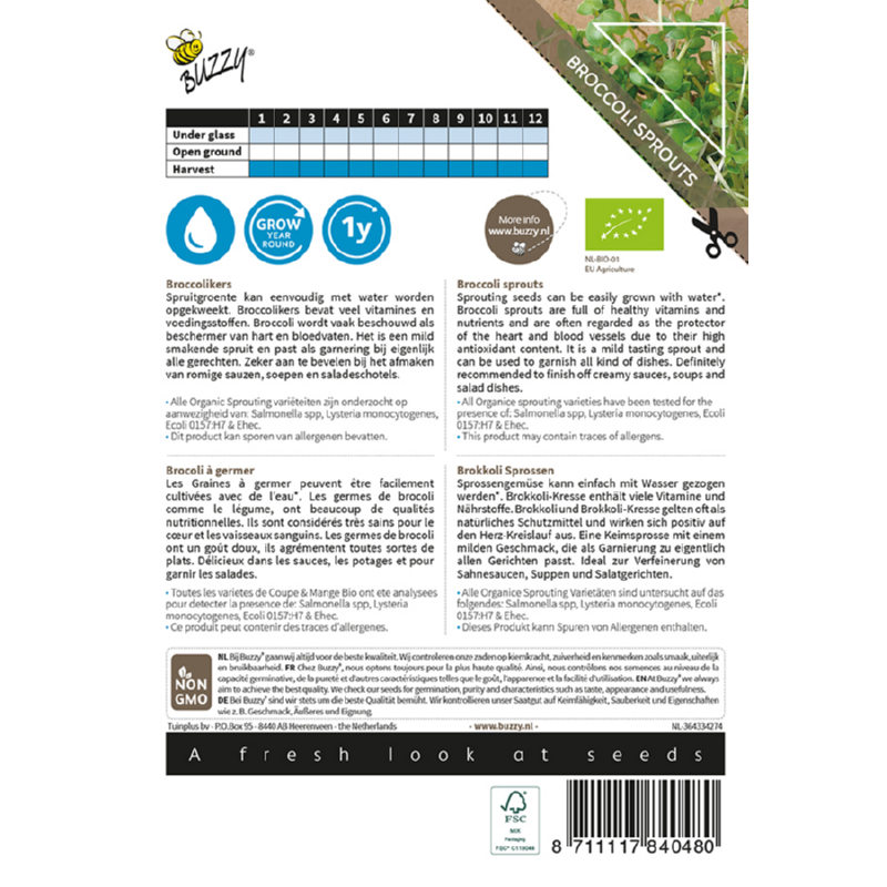 Buzzy® Organic Sprouting Broccoli cress (BIO)