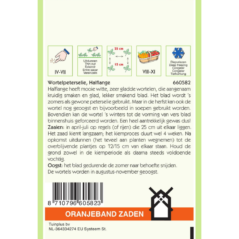 Oranjeband® Parsley Halflong Rooted