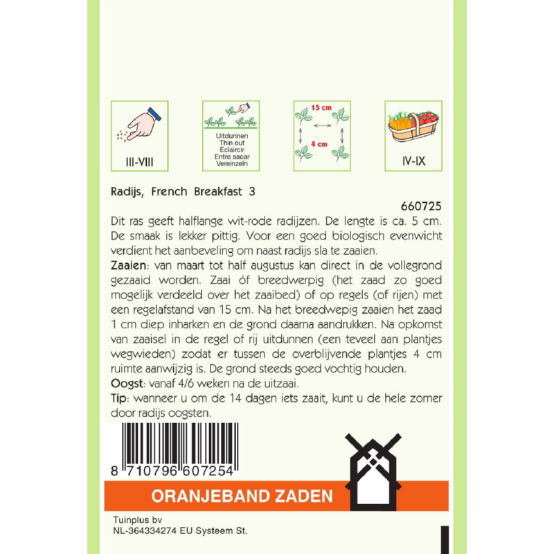 Oranjeband® Radish French Breakfast 3