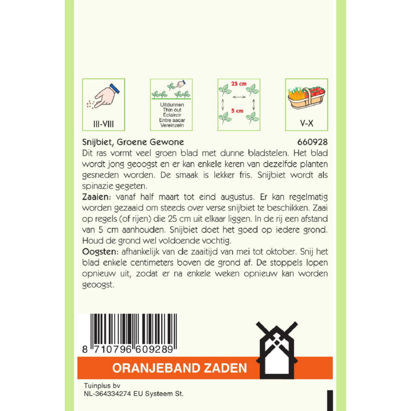 OBZ Snijbiet Groene Gewone
