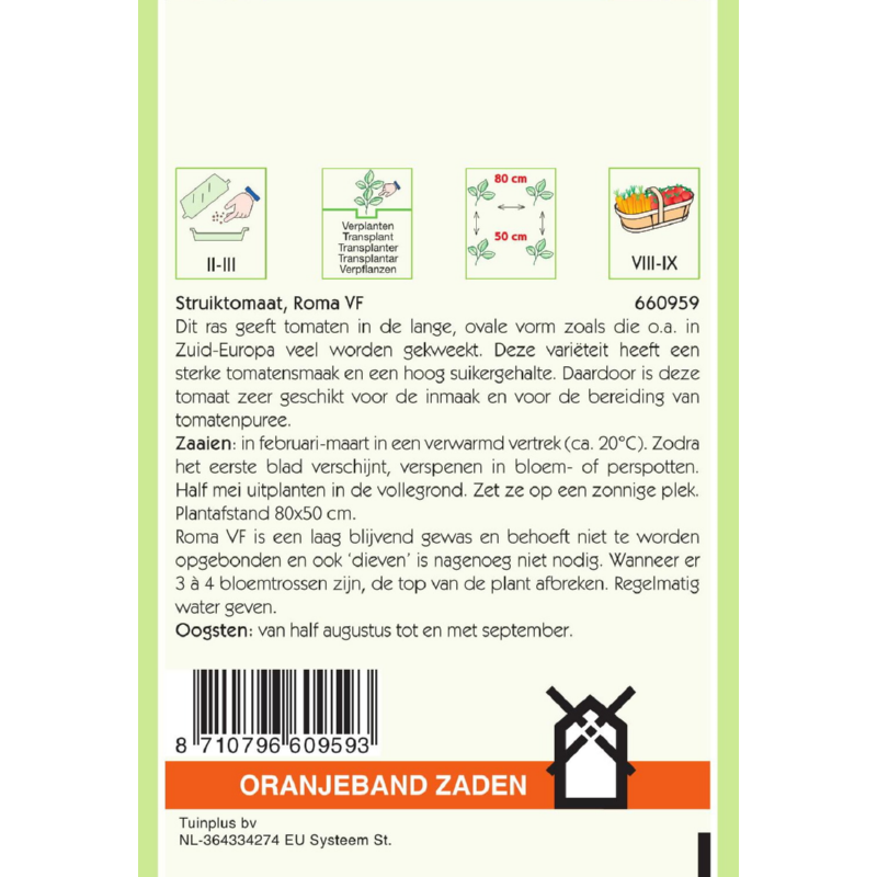 Oranjeband® Tomato Roma VF