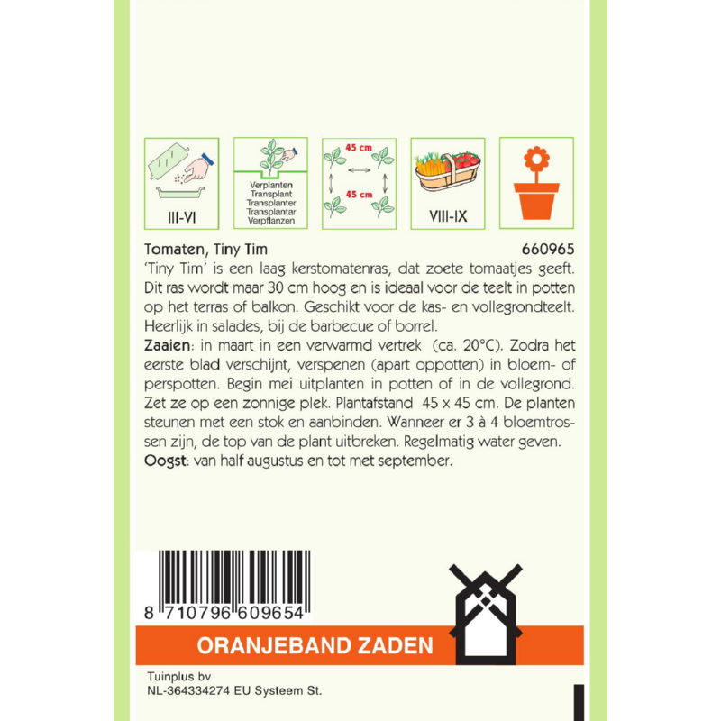 OBZ Tomaten Tiny Tim Kers- Balkontomaten