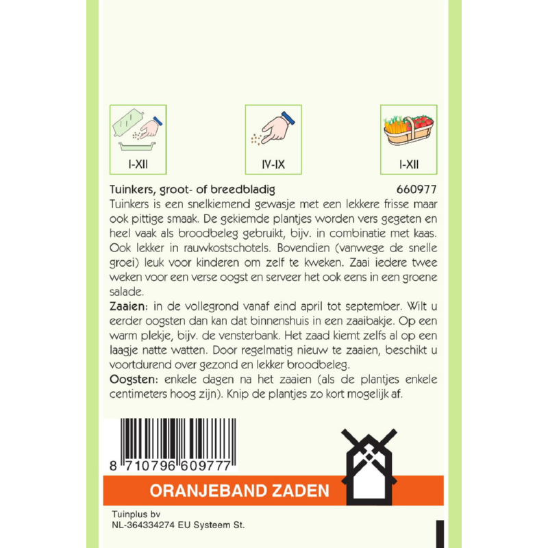 Oranjeband® Cress Broad-Leaved