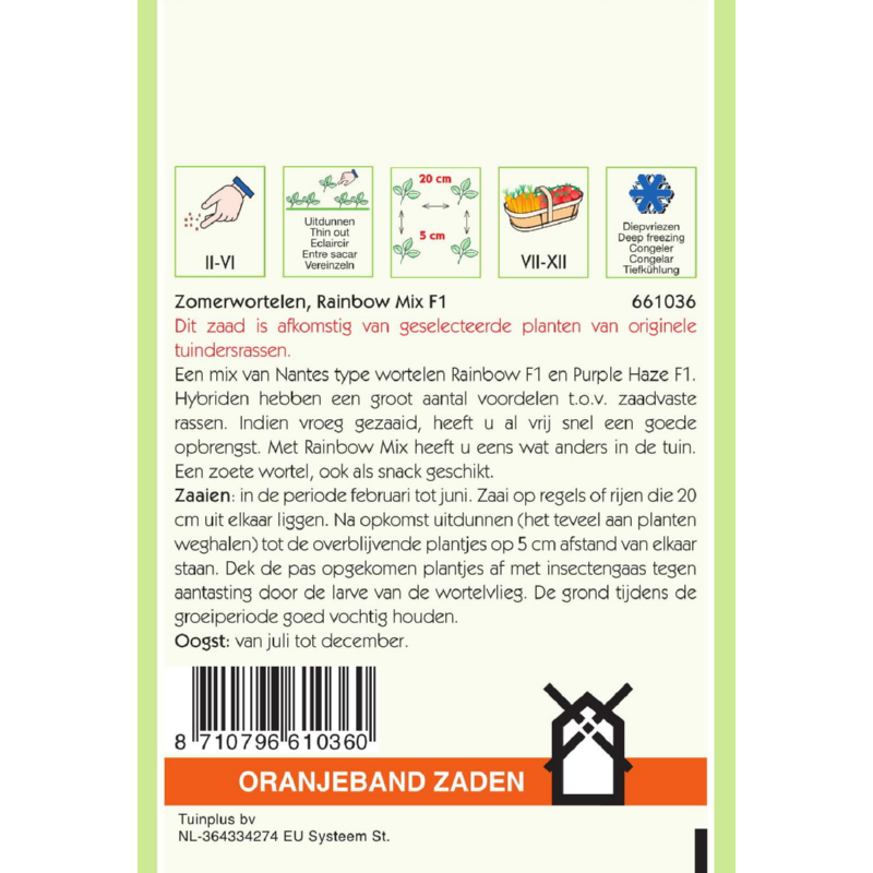 Oranjeband® Specialties Carrots Rainbow Mix F1