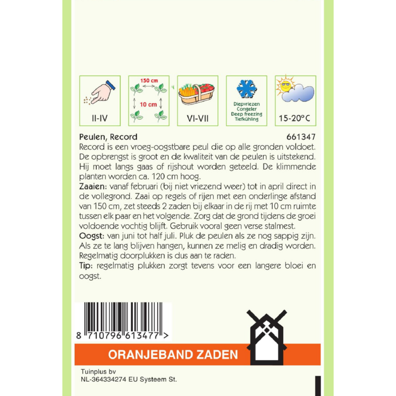 Oranjeband® Peas Record 25g