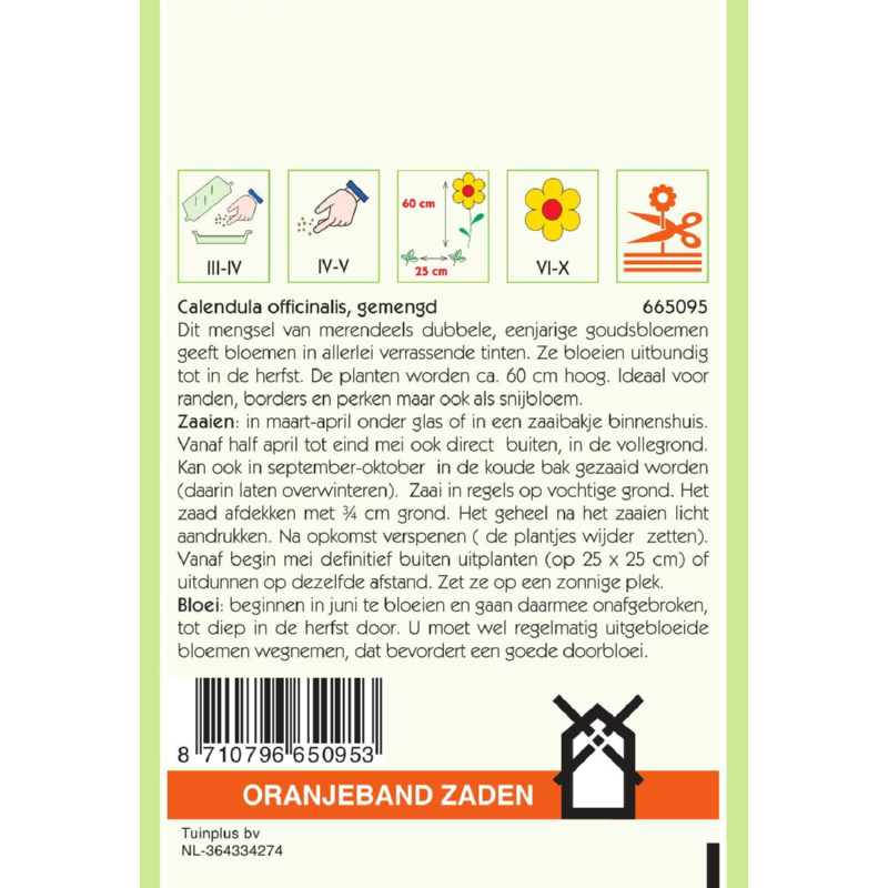 Oranjeband® Calendula off. Pacific Beauty double mixed