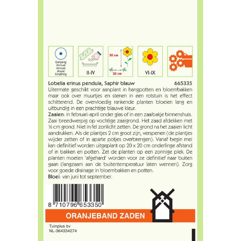 OBZ Lobelia Saphir, blauw