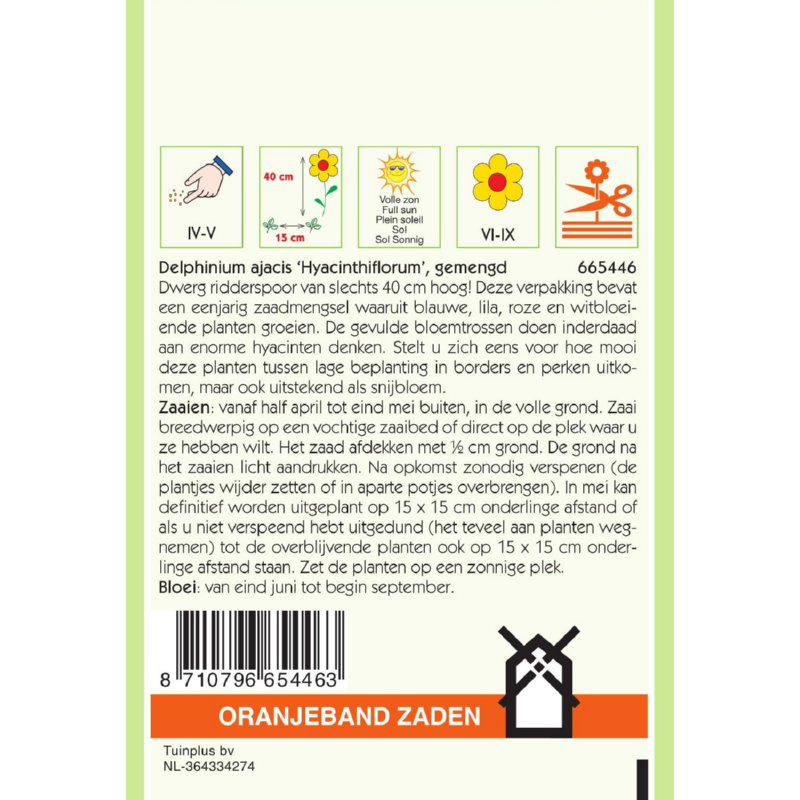 Oranjeband® Delphinium Aj. Hyacinth Flwd Dwarf Mixed