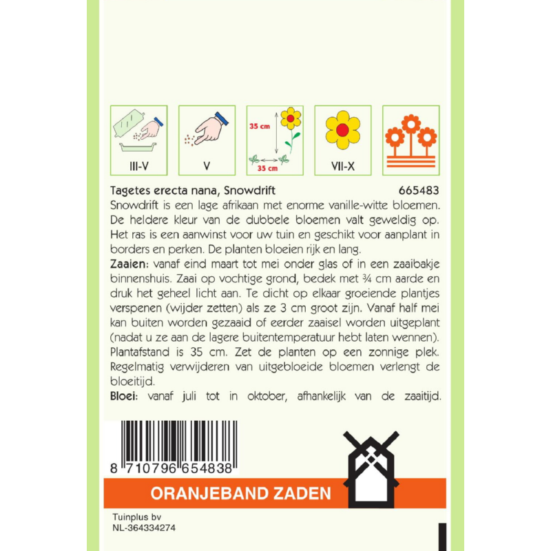 OBZ Tagetes, Afrikaan Snowdrift