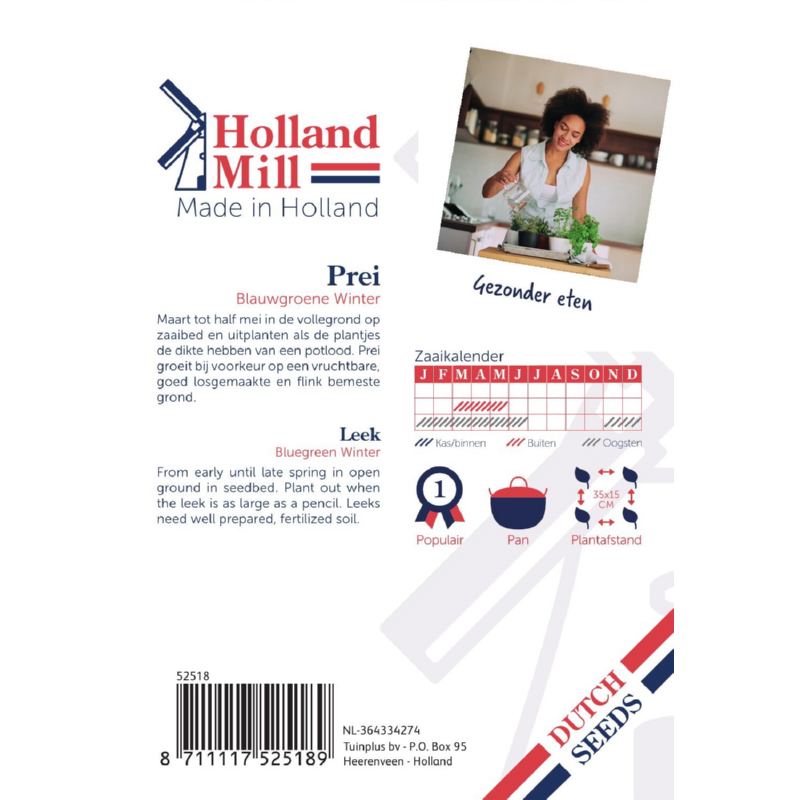 Holland Mill Prei Blauwgroene Winter