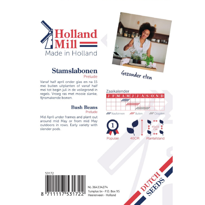 Holland Mill Dwarf French Beans Prelude