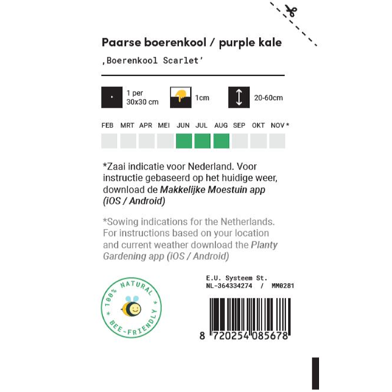 Makkelijke Moestuin Paarse Boerenkool Scarlet